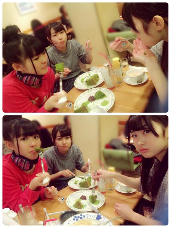 KOBerrieS “@kob_meimei: 食後に甘いのん食べてる3人幸せそう。😎 