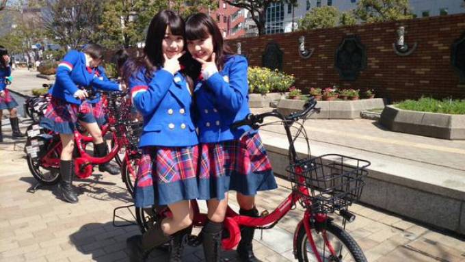 神戸市コミュニティサイクル「コベリン」オープニング式典！来てくださった方々ありがとうございました👍テープカットもさせて頂きました♡毎日のように自転車乗ってるけど三ノ宮辺りで乗ることないから、なんかいいな♡皆利用しよう⤴︎ 